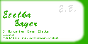 etelka bayer business card